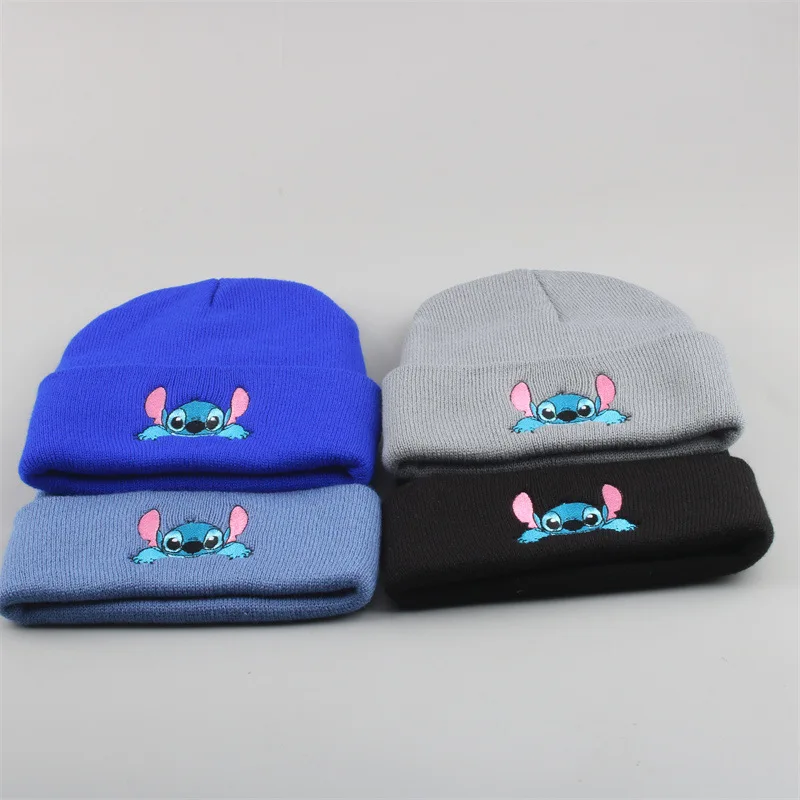 New Shi Dizai embroidery knitted hat autumn and winter outdoor warm men's and women's pullover hat wool hat kawaii hat