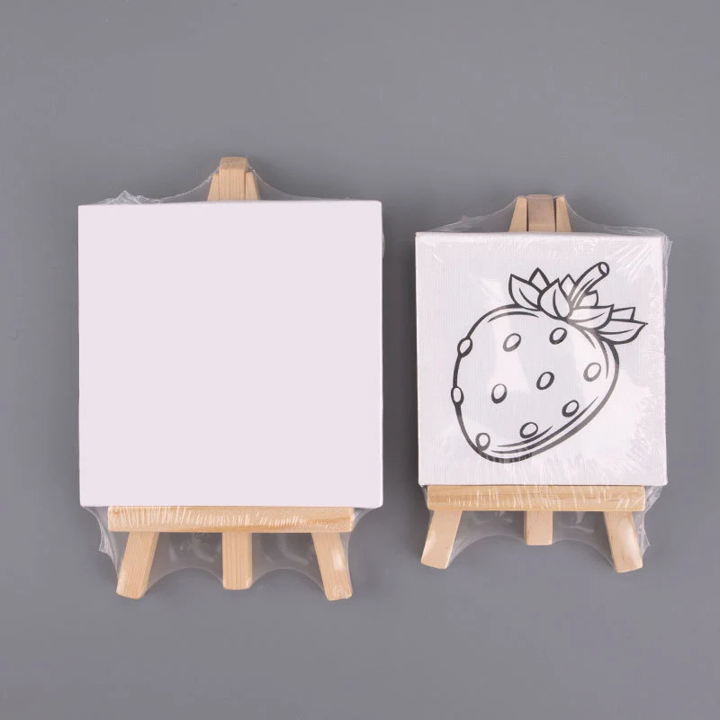 2 In 1 Mini Blank Drawing Board Set,Oil Canvas Frame,Beginner Children Practice Drawing,Doodling,DIY Art Supplies 1 Pcs HB-12