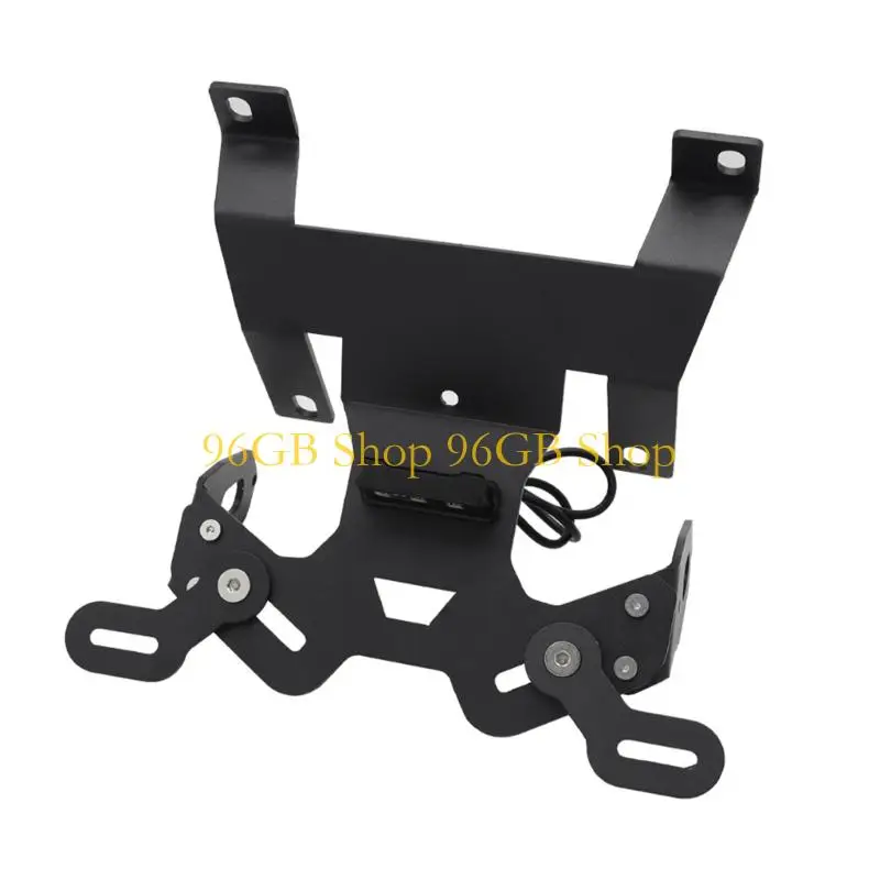 

96GB Motorcycle License Plates Holder Bracket LED Tail Rear Light Mount Adjustable