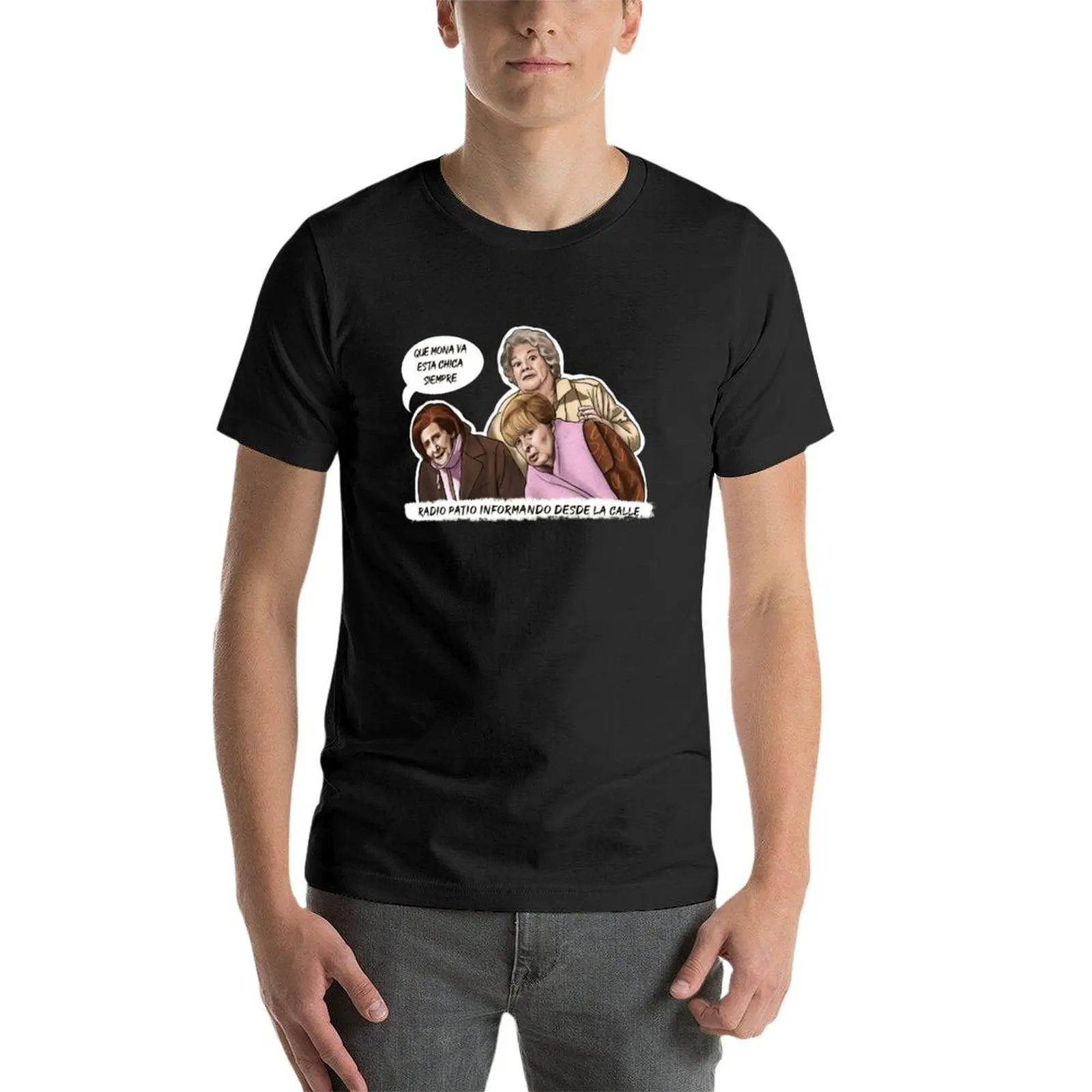 Illustrazione serie tv qui non c\' è nessuno che vive tra i tre super babes, quanto è carina questa ragazza è sempre t-shirt