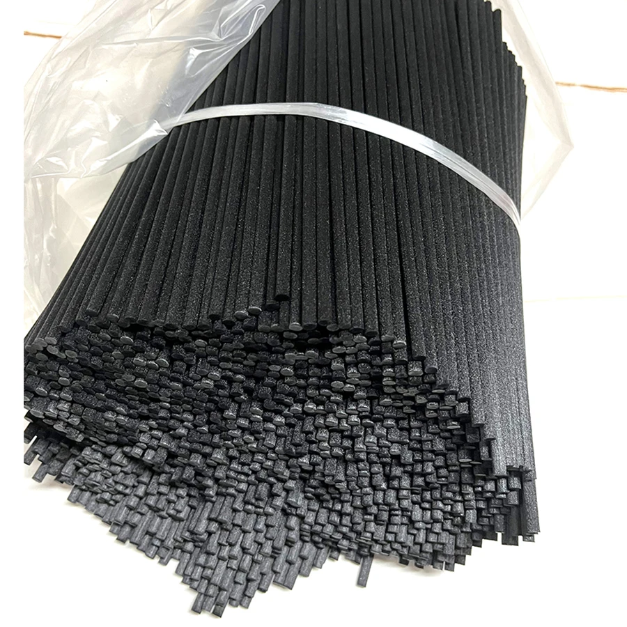 200pcs 70cmx5mm Thick Black Fiber Rattan Sticks Essential oil Reed Diffuser Sticks for Air Freshener Home Fragrance Refill Stick