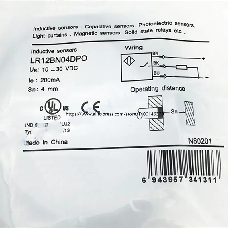

3Pcs New High Quality proximity switch LR12BN04DLO LR12BN04DPO inductive three-wire PNP normally open waterproof metal