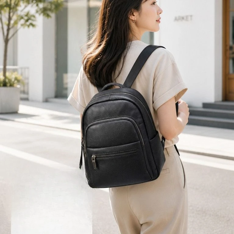 Cow Genuine Leather Women Backpacks New Fashion Luxury Brand Female Real Natural Leather Ladies Girl Student Casual Backpack