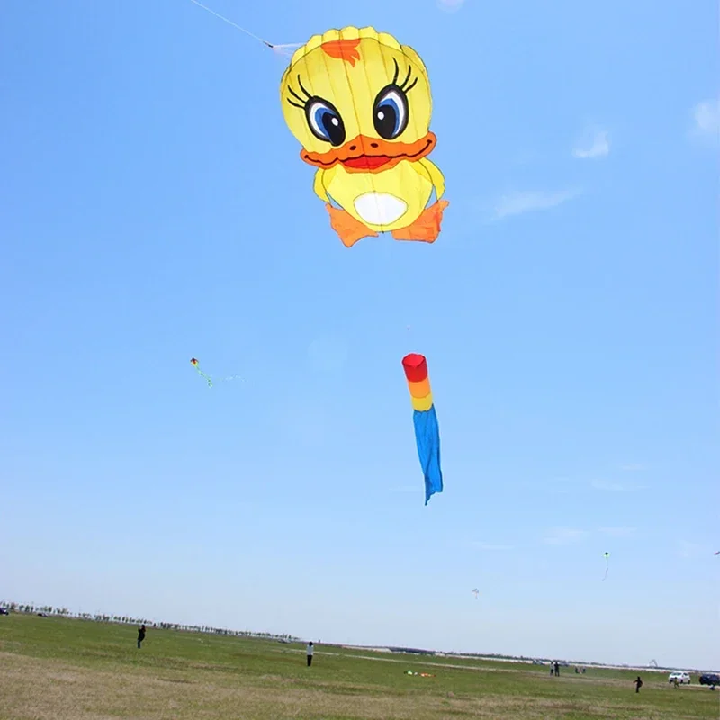 Yellow Duck 3D Three-dimensional Soft Kite Large Animal Small Easy To Fly Tear Resistant Beach Kite Cometas Kite for Kids