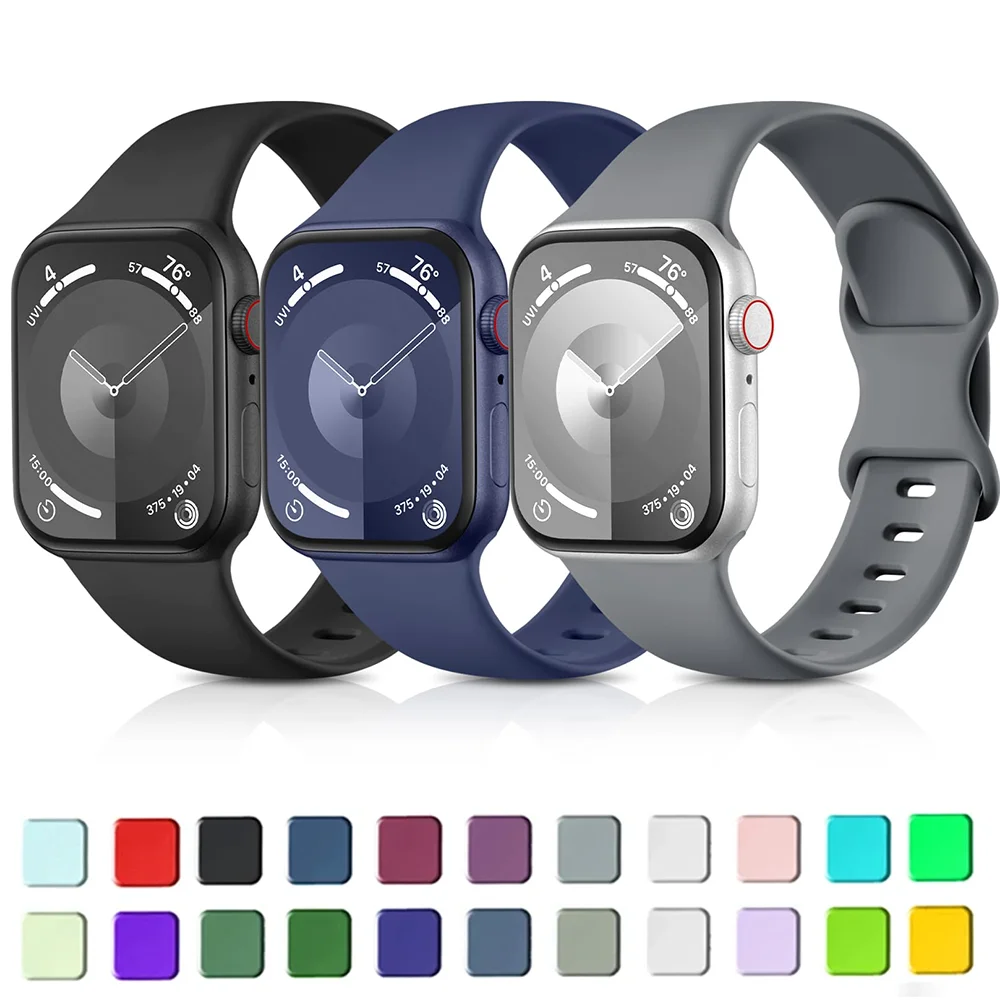 الأشرطة الرياضية ل سوار ساعة يد آبل 44 مللي متر 45 مللي متر 40 مللي متر 41 مللي متر 42-38 مللي متر 45 مللي متر سيليكون سوار iwatch سلسلة 8 7 6 5 4 3 SE 9 Ultra2 49 مللي متر