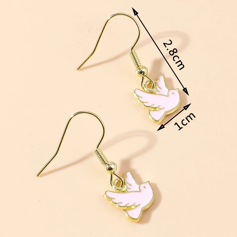 Aihua Cute Enamel Animals Earrings Lovely Cat Paw Duck Unicorn Panda Drop Earring for Women Girls Birthday Gifts Party Jewelry – Detail 9
