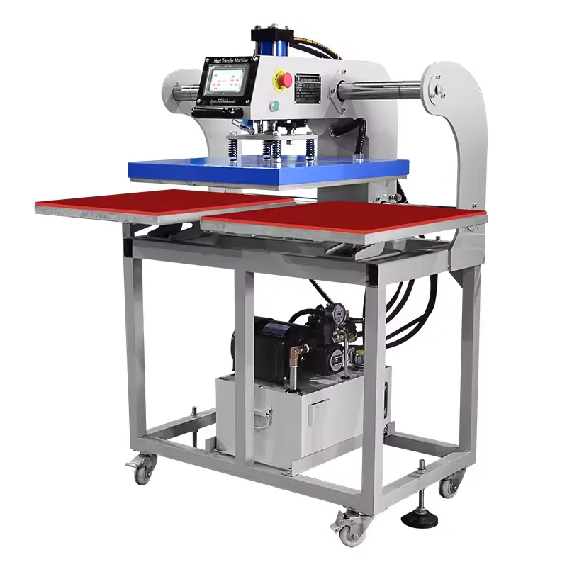 Double Station Upper Sliding Hydraulic Hot Stamping Foil Machine Dye Sublimation Heat Press Machine for T-Shirt Sublimation