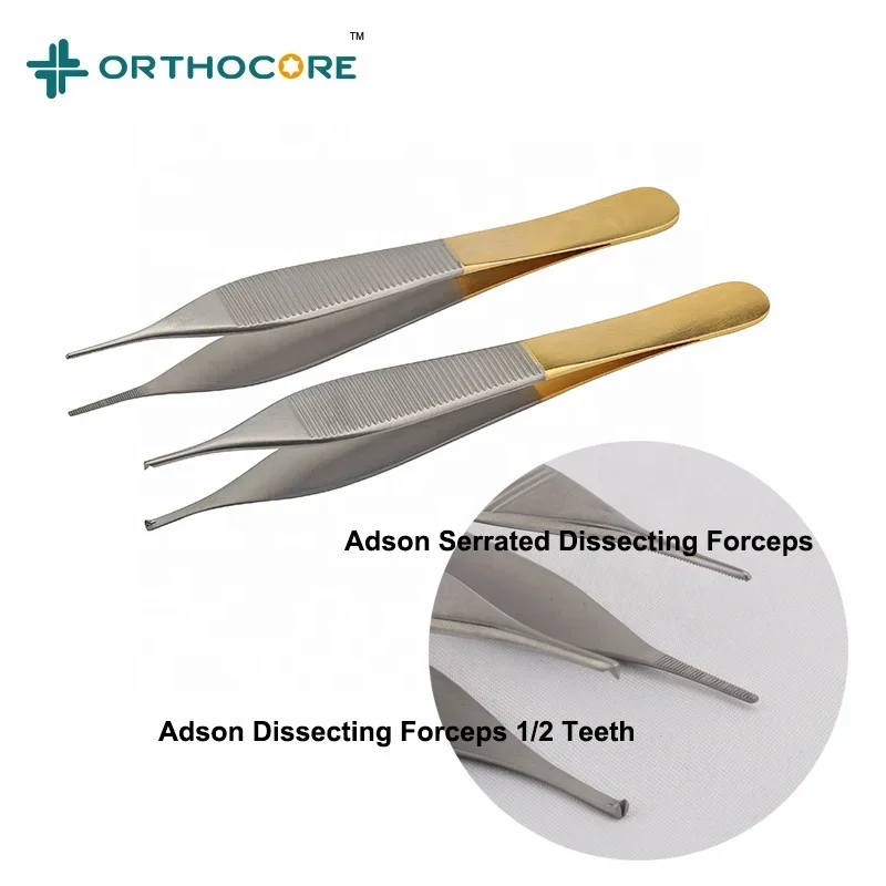 Adson forceps, soft tissue instruments, veterinary  instruments