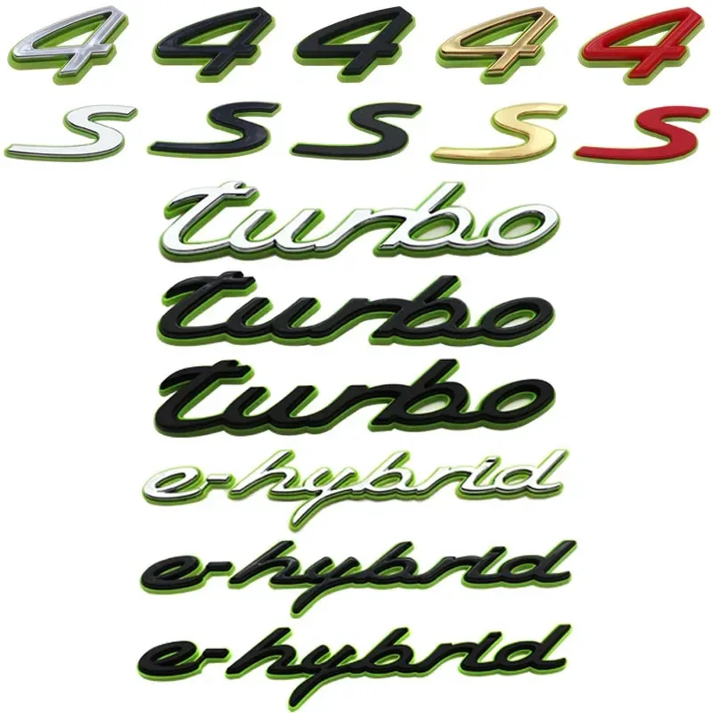 

1 шт. 3D-гидибридная эмблема S4 Turbo зеленого цвета из ABS-пластика, наклейка с английской надписью на задний бампер, дверь багажника, аксессуары для стайлинга