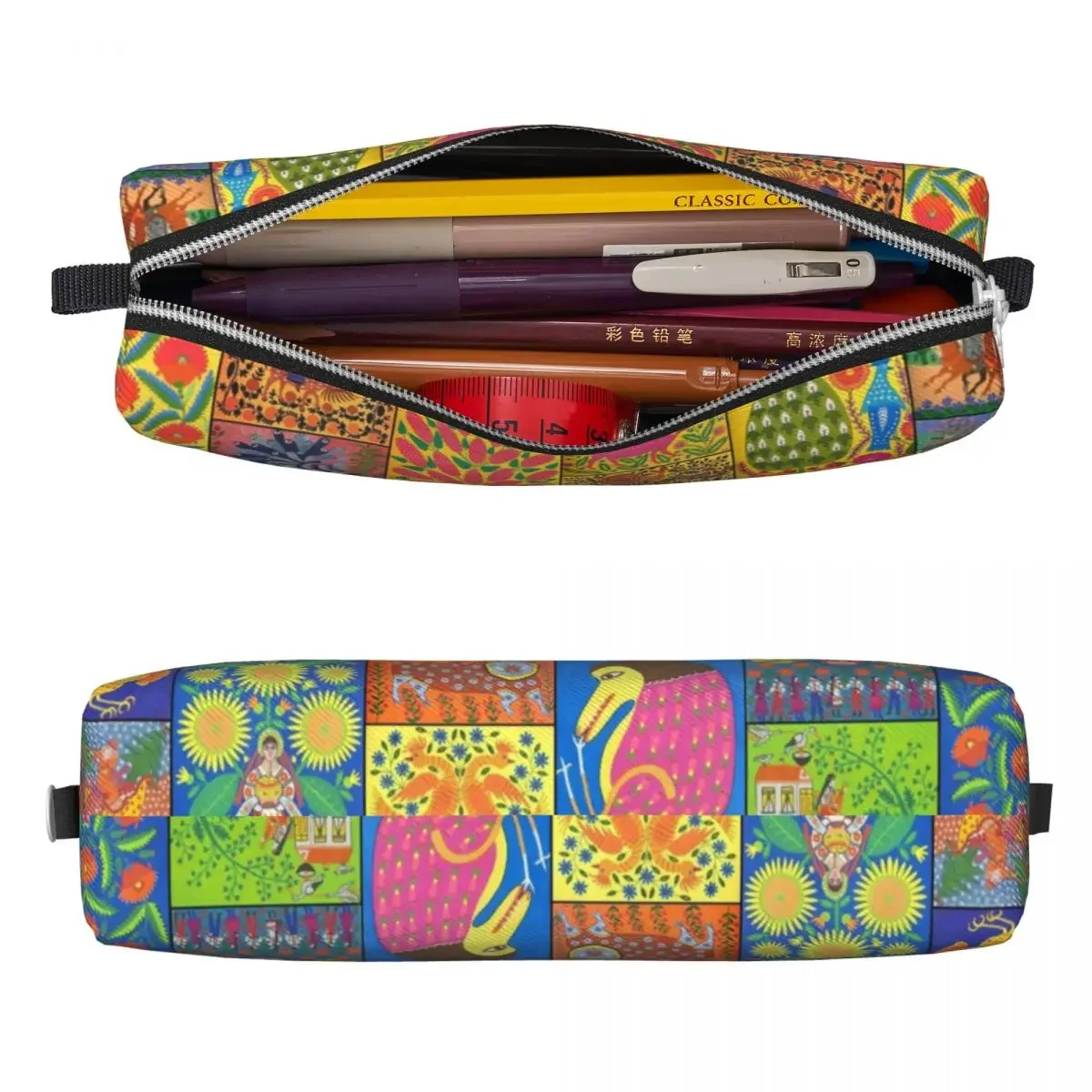 Maria Pryimachenko  Folk Pencil Case Fashion Ukrainian Pen Bag Girls Boys Large Storage School Supplies Gifts Pencilcases