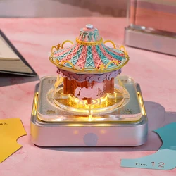 3D Memo Pads Paper Art Mini Notes Carousel 3D Memo Pad Calendar 2026 Gift Notepad Kawaii Stationery Miniatures Party Favors Kids