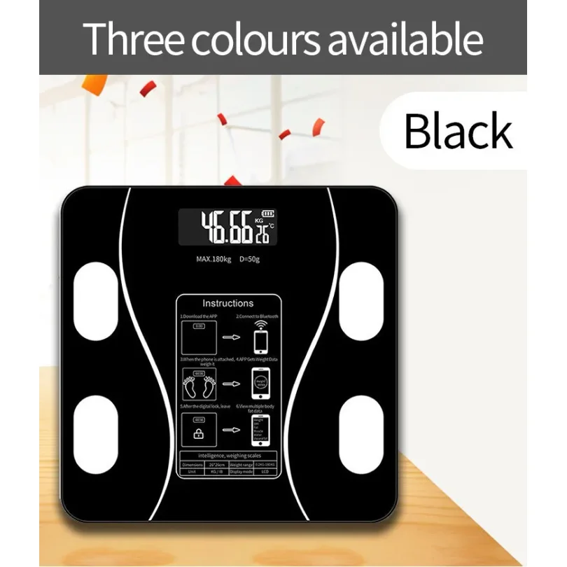 Smart Body Fat Scale, Accurate Fat Rate, Monitor Body Changes, Home Health Detector, Good Helper For Slimming And Shaping