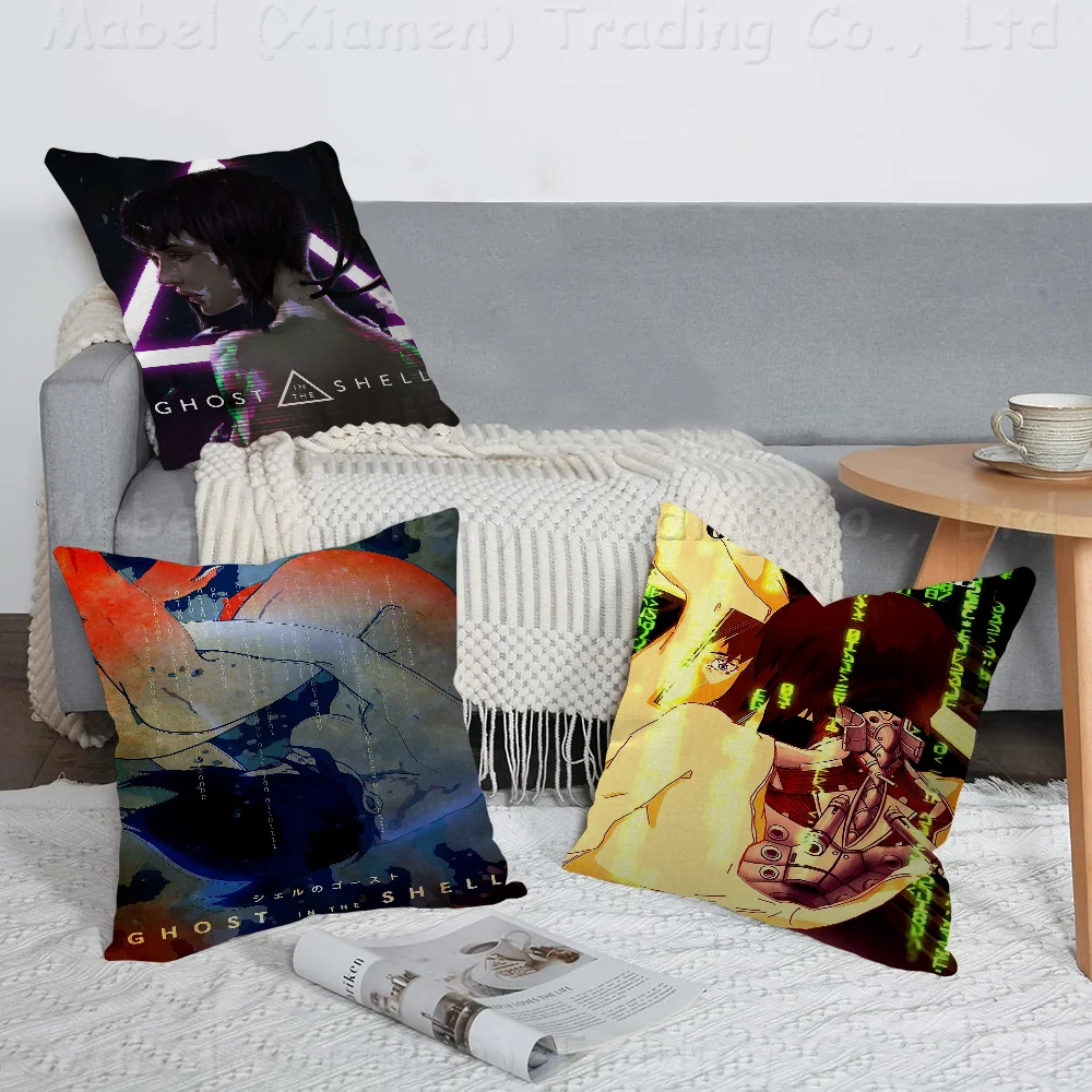 

Ghost In The Shell Personalized Picture Text Home Decorative Pillows Household Gifts 45x45cm