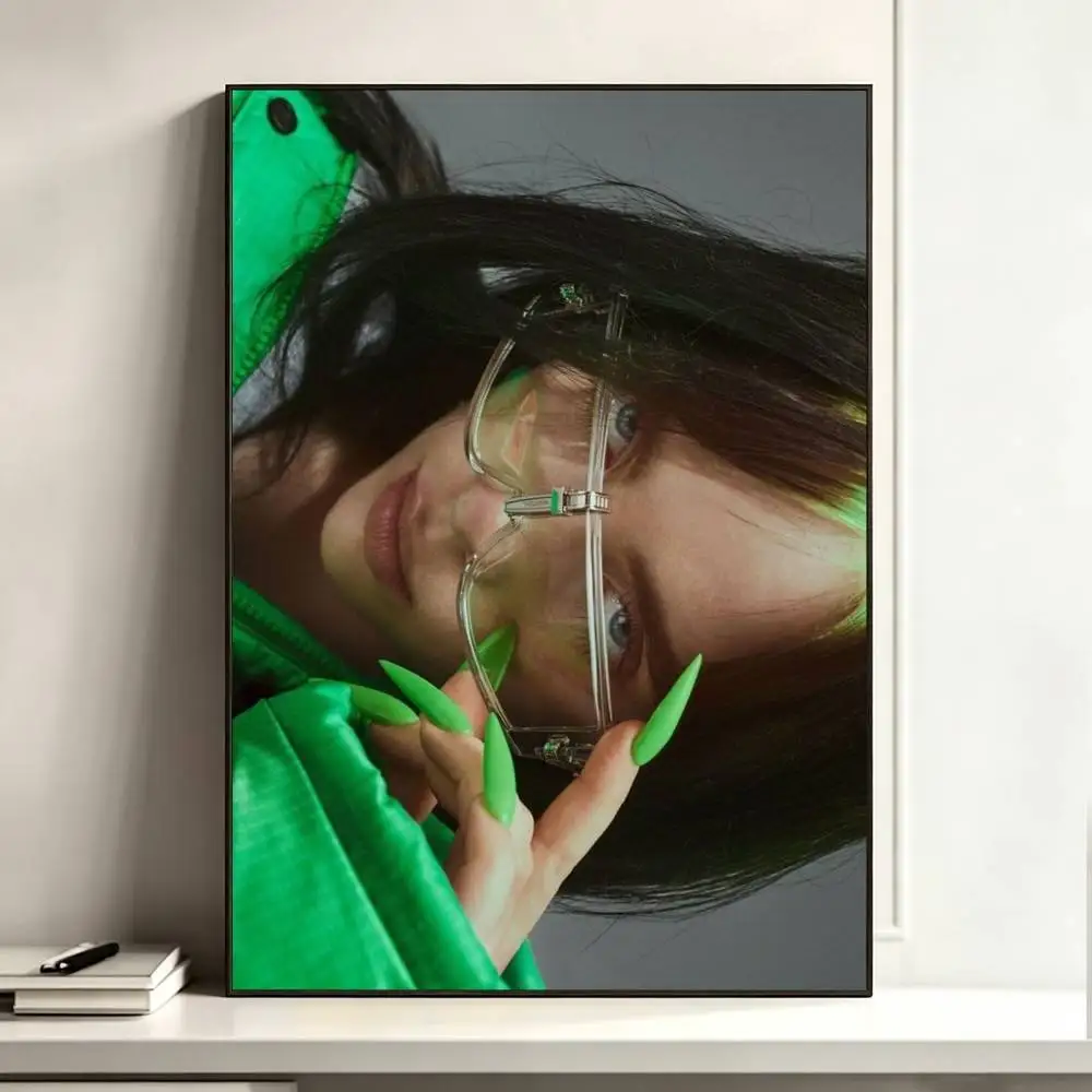 Dark Princess Billie Eilish Poster Waterproof Wall Art Sticker For Bar Living Room Vintage Decor