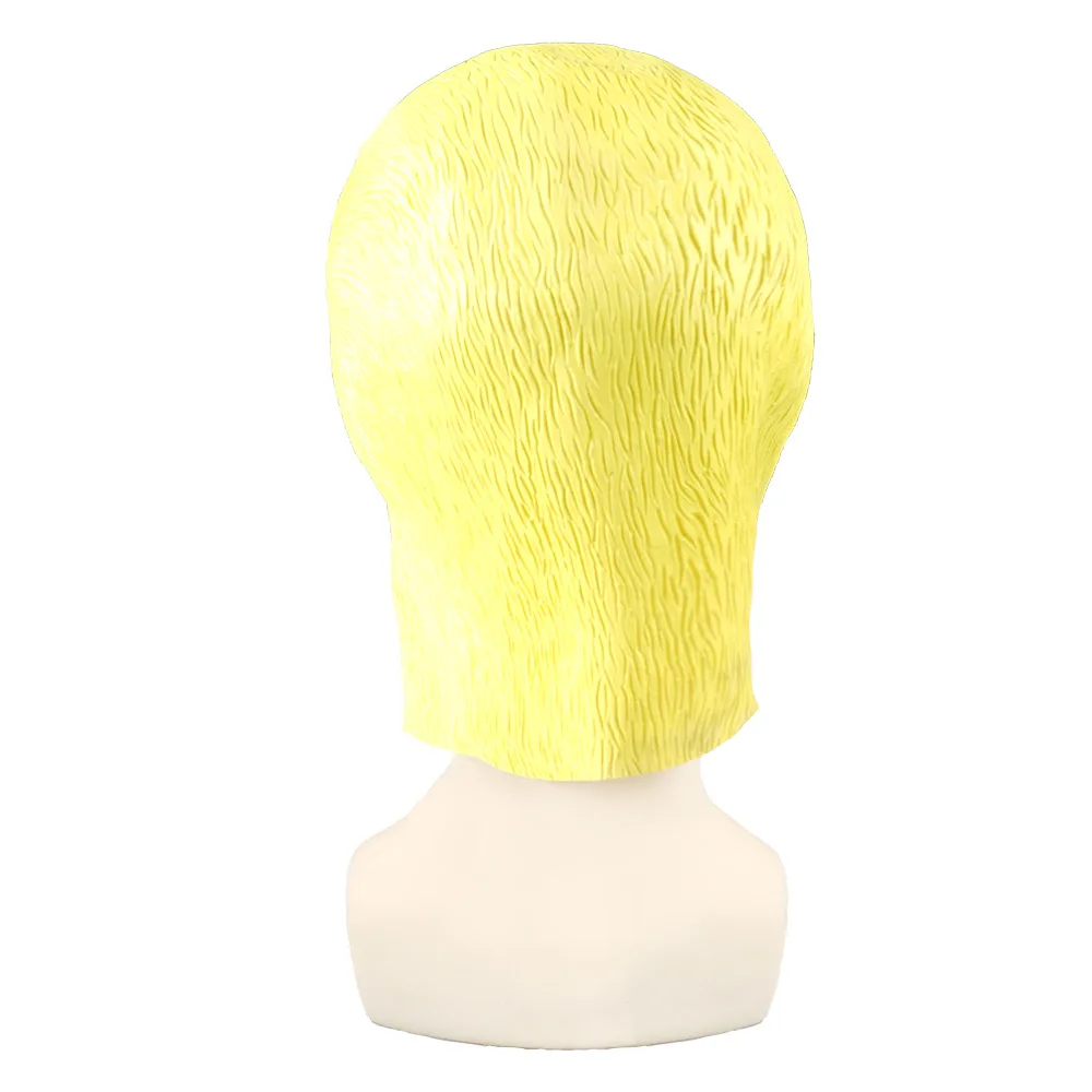 قناع رأس بطة صفراء على شكل حيوان مضحك لدعائم تنكرية على شكل كرة تنكرية