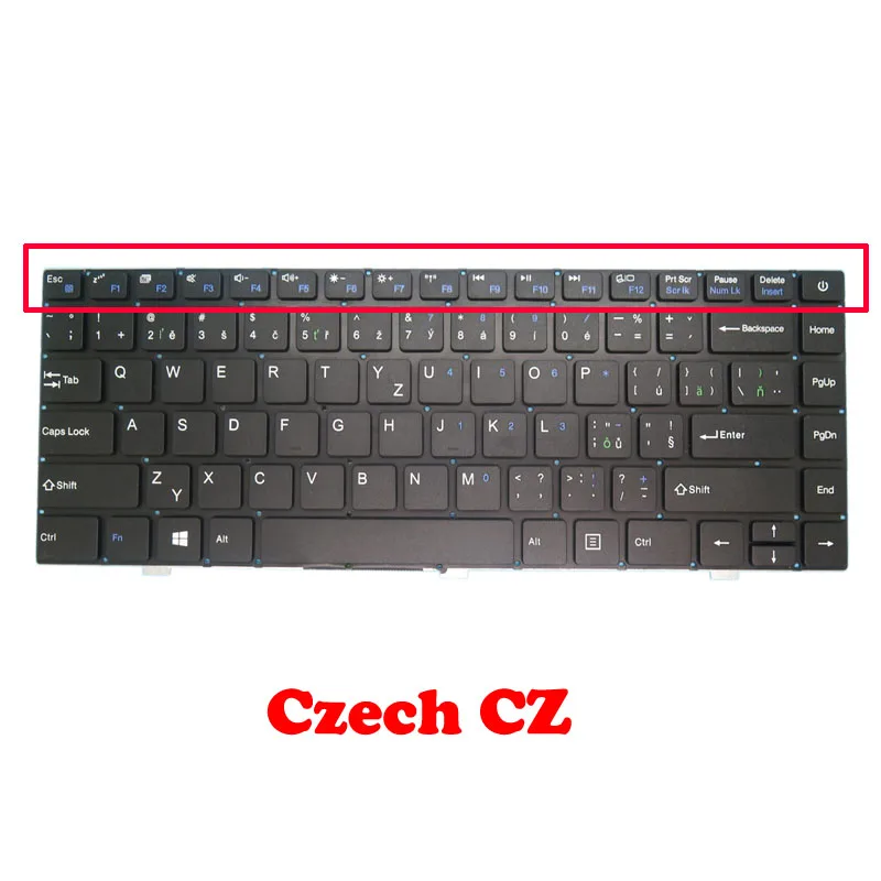 Klawiatura zastępcza do laptopów Teclast F6 PRO / F6 Plus Do programu너-Tek DTLAPC133-1 13,3" Do Insys FlexBook WH9-133A9 Czarny Nowy