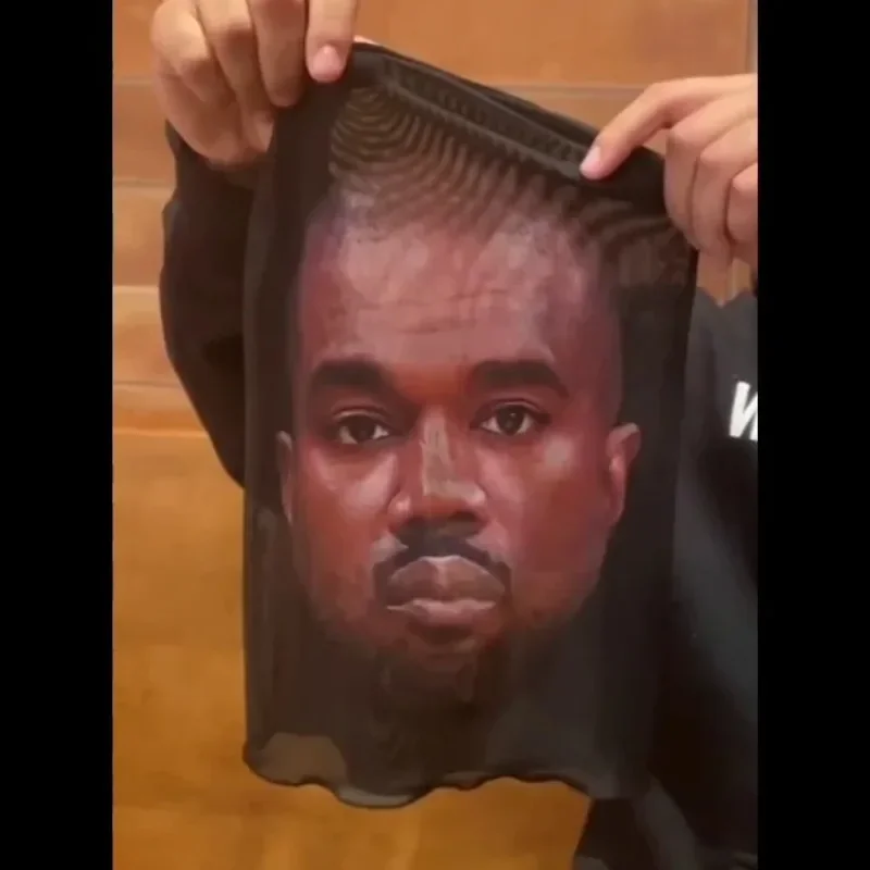 3d impresso kanye kardashian máscara de malha elástica decoração de halloween máscara engraçada unisex cosplay headwear rosto cheio moda chapéu chapelaria