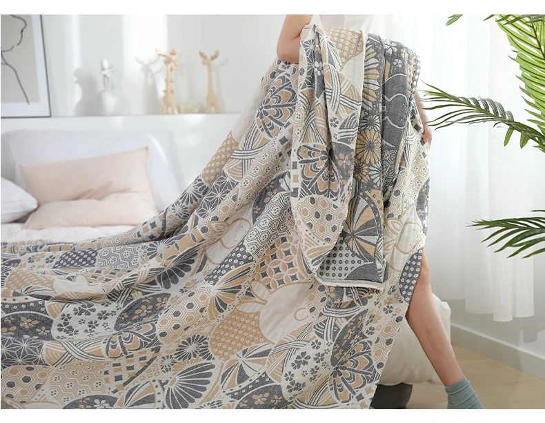 Cotton Muslin Throw Blanket Image 5