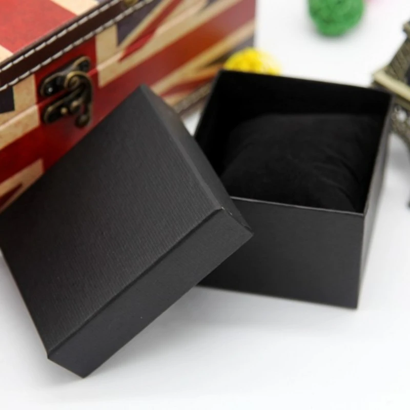 1Pcs Fashion  Present Gift Box Paper Case for Bracelet Bangle Jewelry Luxury Watch Box Home Storage Portable