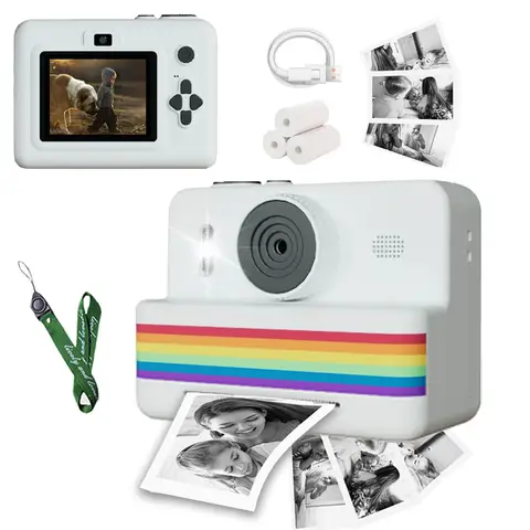 Appareil photo numérique pour enfants pour la photographie Mini imprimante Portable thermique impression instantanée Photo enfants caméra 2.8 pouces HD vidéo jouet cadeaux