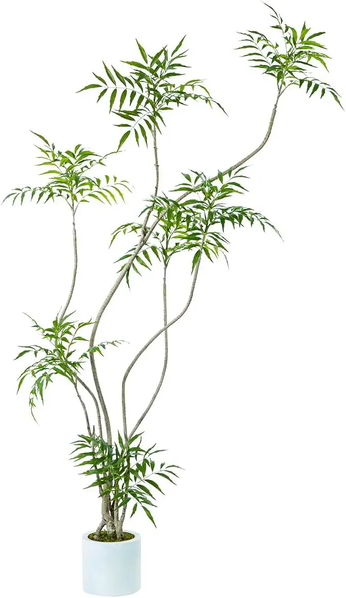 

6ft Tall Fake Plants Artificial Mahonia fortunei Plants for Indoor, Fake Trees for Office Home Living Room Floor Patio Greening