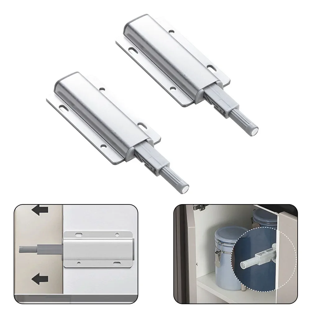 2pcs Kitchen Cabinet Catches Magnetic Door Stop Closer Drawer Soft Quiet Damper Buffer Push To Open System Furniture Hardware