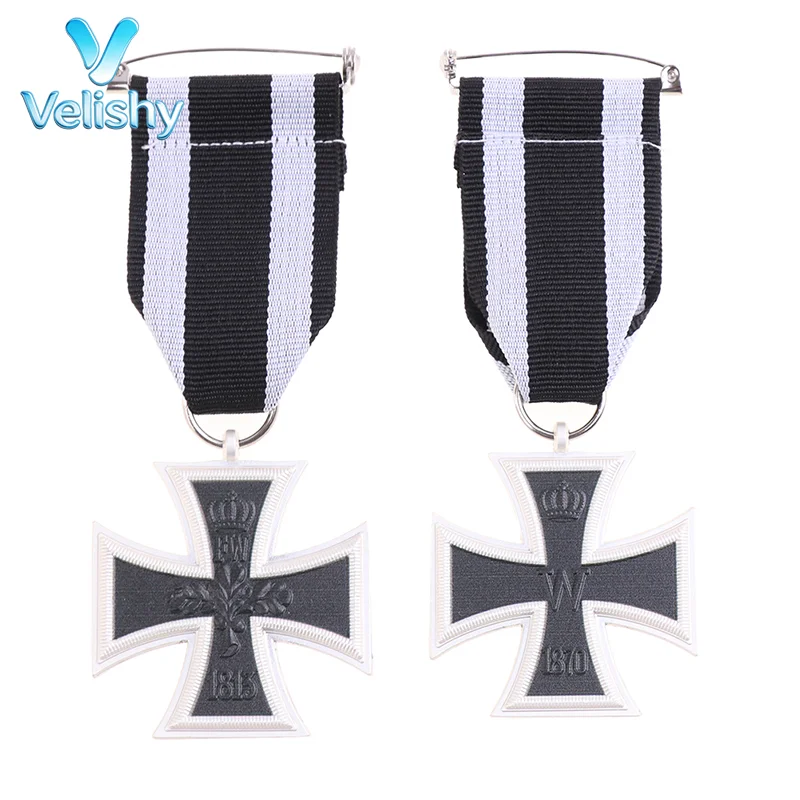 1Pc Germany Cross Medal 1813 1870 Year Iron Cross Medal Badge Pin With Ribbon