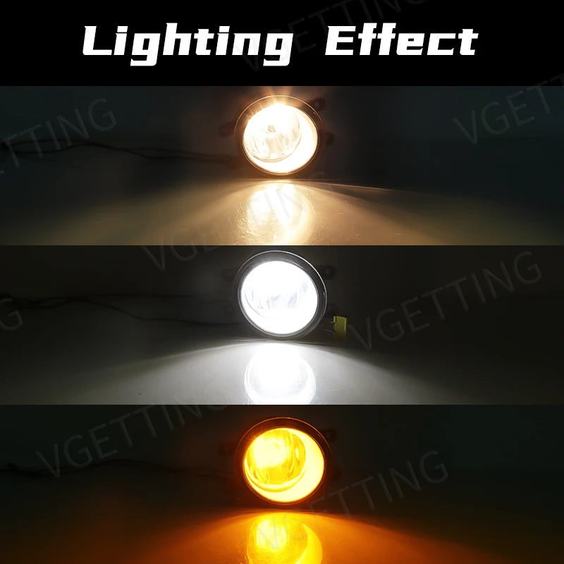 For Toyota Ractis 2010 2011 2012 2013 2014 Led Fog Lamp Auto Bumper Front Light Head Lamp Replacement Cover 12V Car Accessories