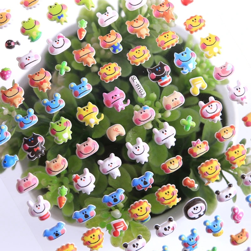 1 pçs kawaii adorável pequeno animal espuma 3d decorativo papelaria adesivos scrapbooking diy diário bonito álbum vara etiqueta