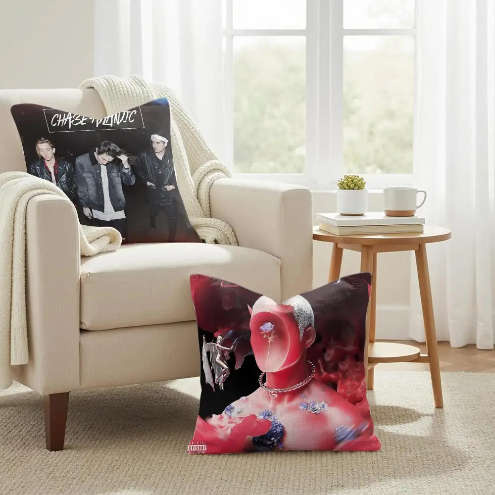 Band C-Chase Atlantic Cushion Cover Natural Linen Organic Fabric Double-Sided Printing Sofa Home Decor Gift Pillow Case