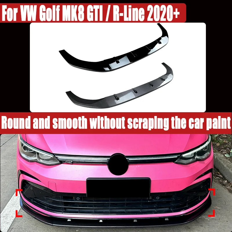 Premium Front Lip / Chin Splitter For VW Golf MK8 GTI / R-Line 2020+ Aerodynamic Style, Perfect Fit.