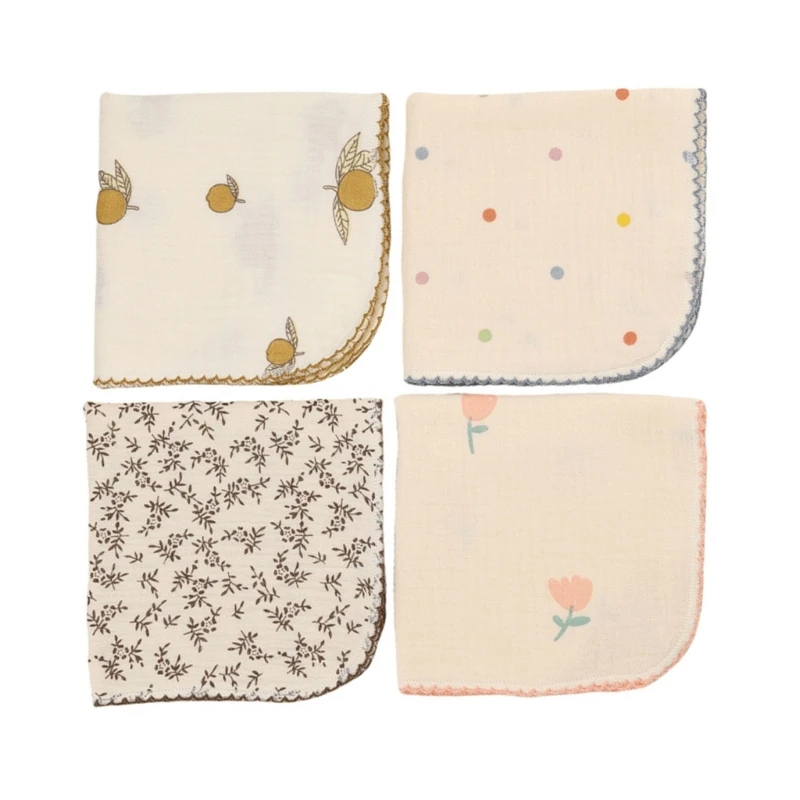 Chiffons en coton polyvalents pour bébés, mouchoirs pour nouveau-nés, lavage carré, serviettes d'alimentation pour