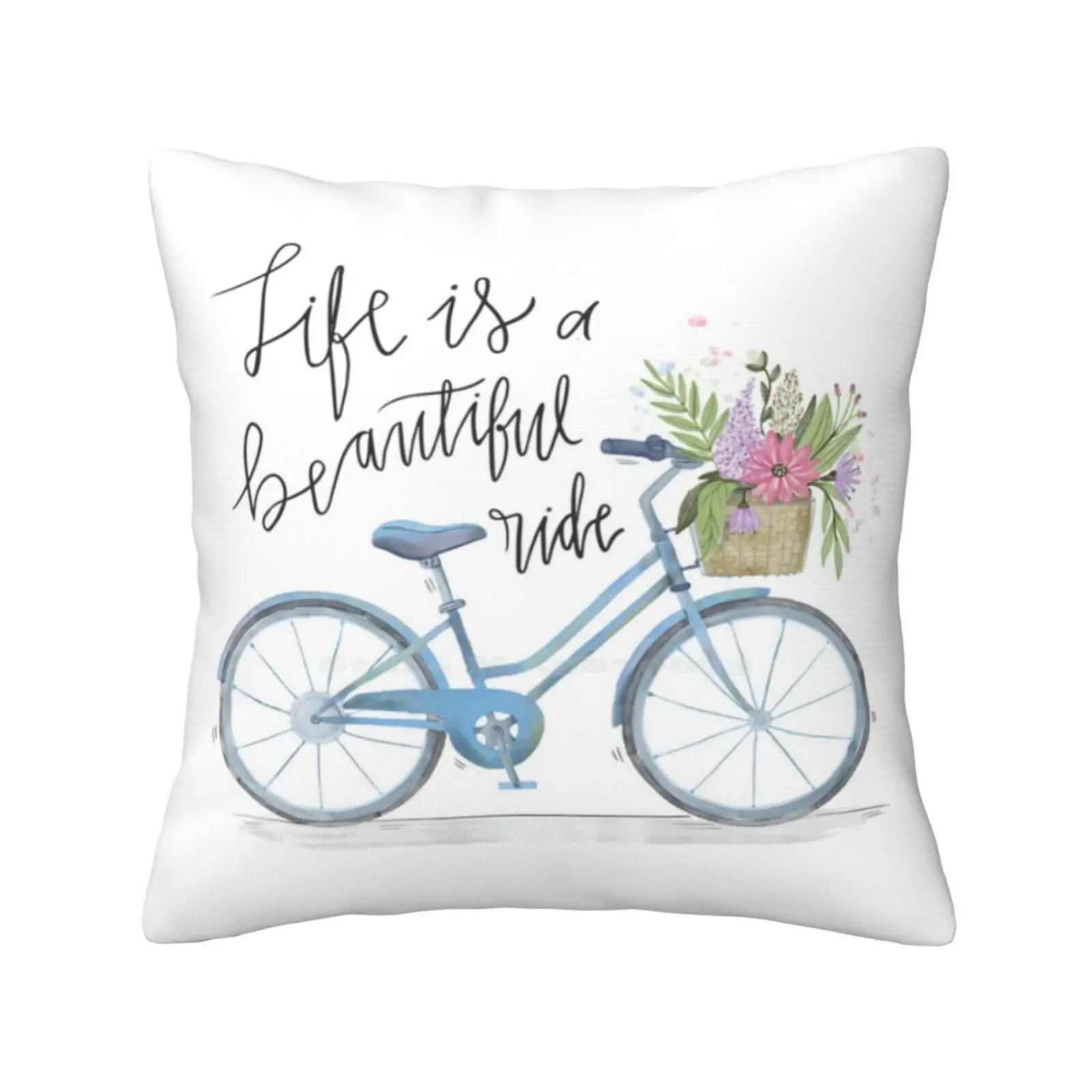 Life Is A Beautiful Ride Bedroom Office Hug Pillowcase Yoga Bicycle Lover Bicycle Artwork Bicycle Designs Bicycle Riding Art