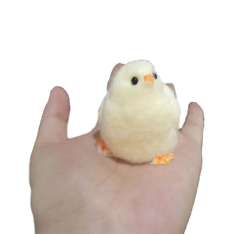 Kawaii Simulation Mini Soft Sticky Chick Flocked Super Soft Yellow Chick Finger Fidget Toy Cute Kids Girl Birthday Squishy Gift