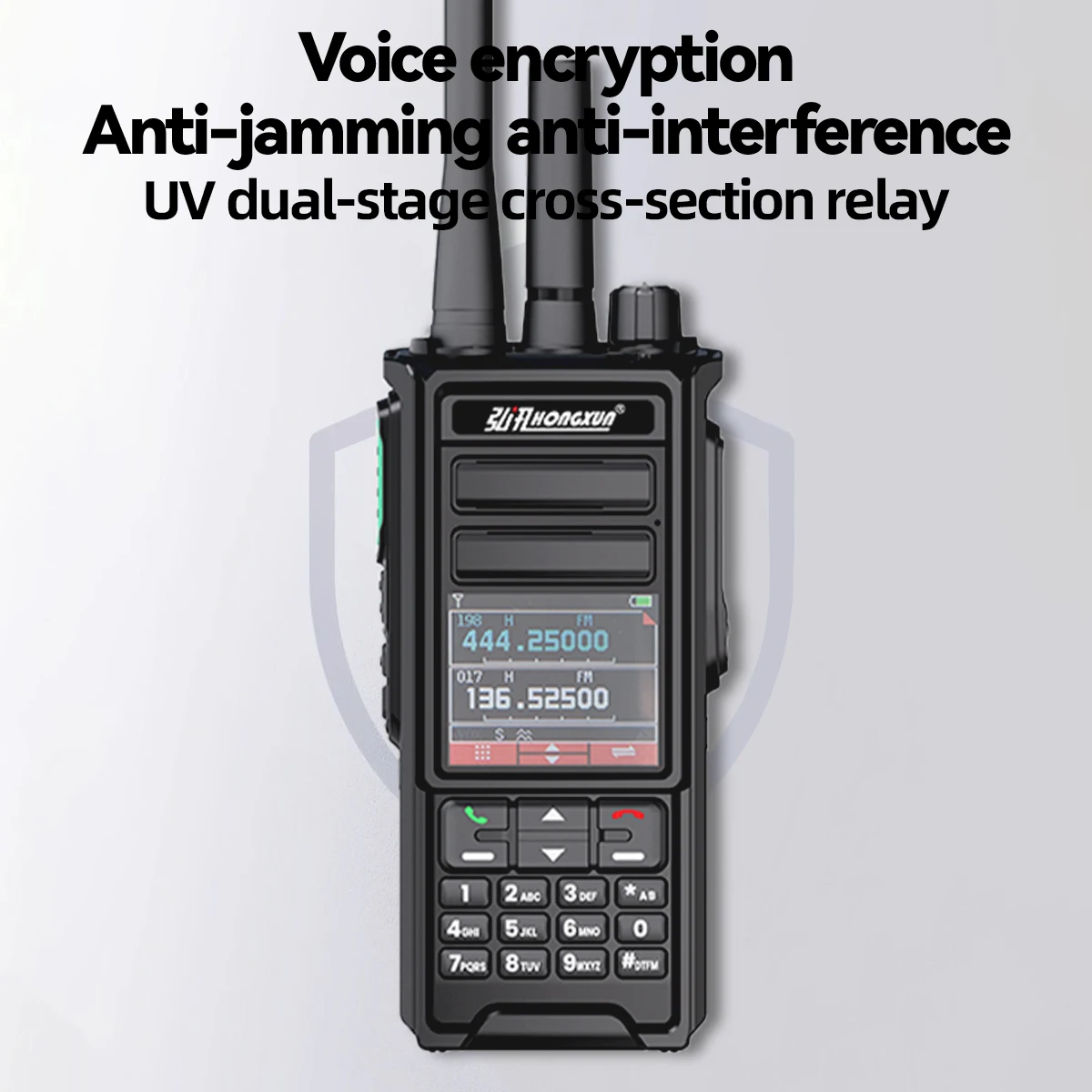 Hongxun Walkie-talkie HP-788 Mobiele radio 10W Uitgangsvermogen Afstandsbediening Handheld Walkie-talkie Digitaal IP Outdoor Jachtproject