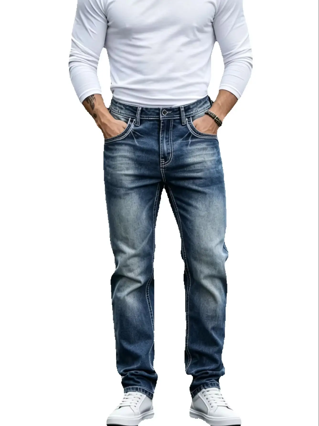 Premium Dark Blue Comfort Fit Men's Jeans