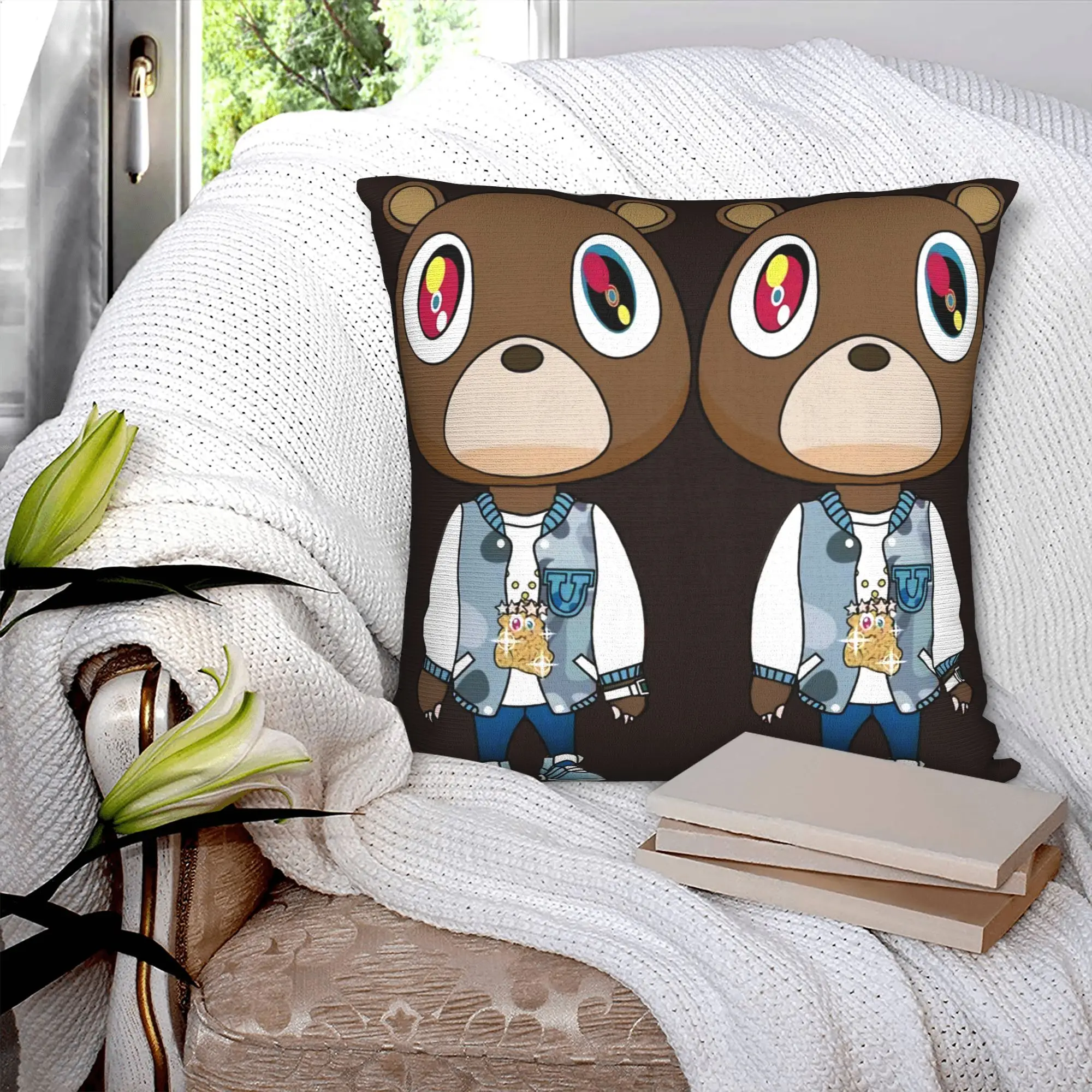 Kanye West Bear Nordic Throw Pillow Cover Decoration  Sofa Cushion