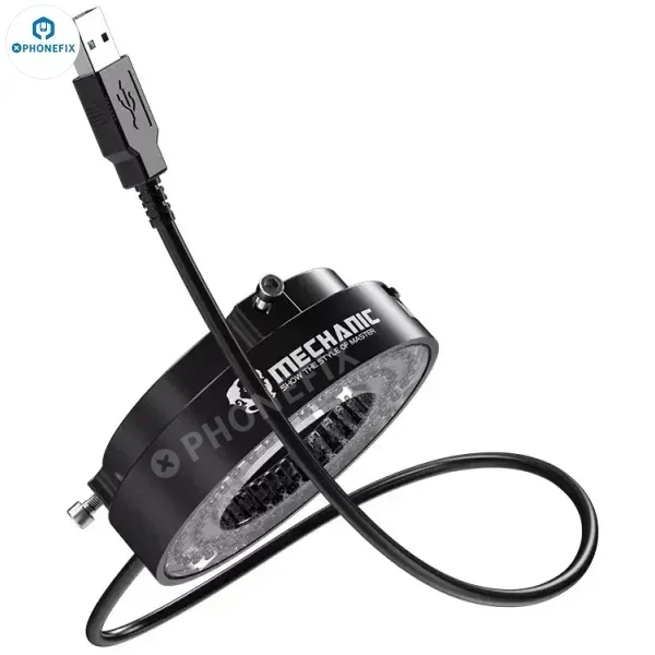 Imagem -03 - Mecânico Led Stereo Microscópio Luz Anel Brilho Ajustável Usb Iluminador para Reparo de Solda Pcb 64 72 144