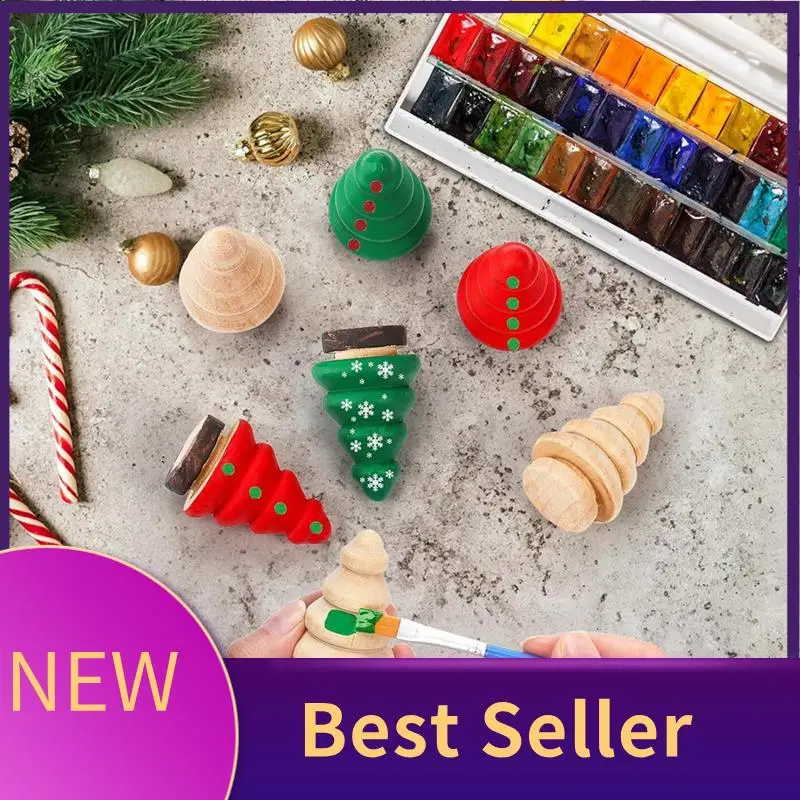 

30 Pack Wooden Christmas Tree Natural Wooden Miniature Tree Blank Wooden Peg Dolls For DIY Arts Crafts