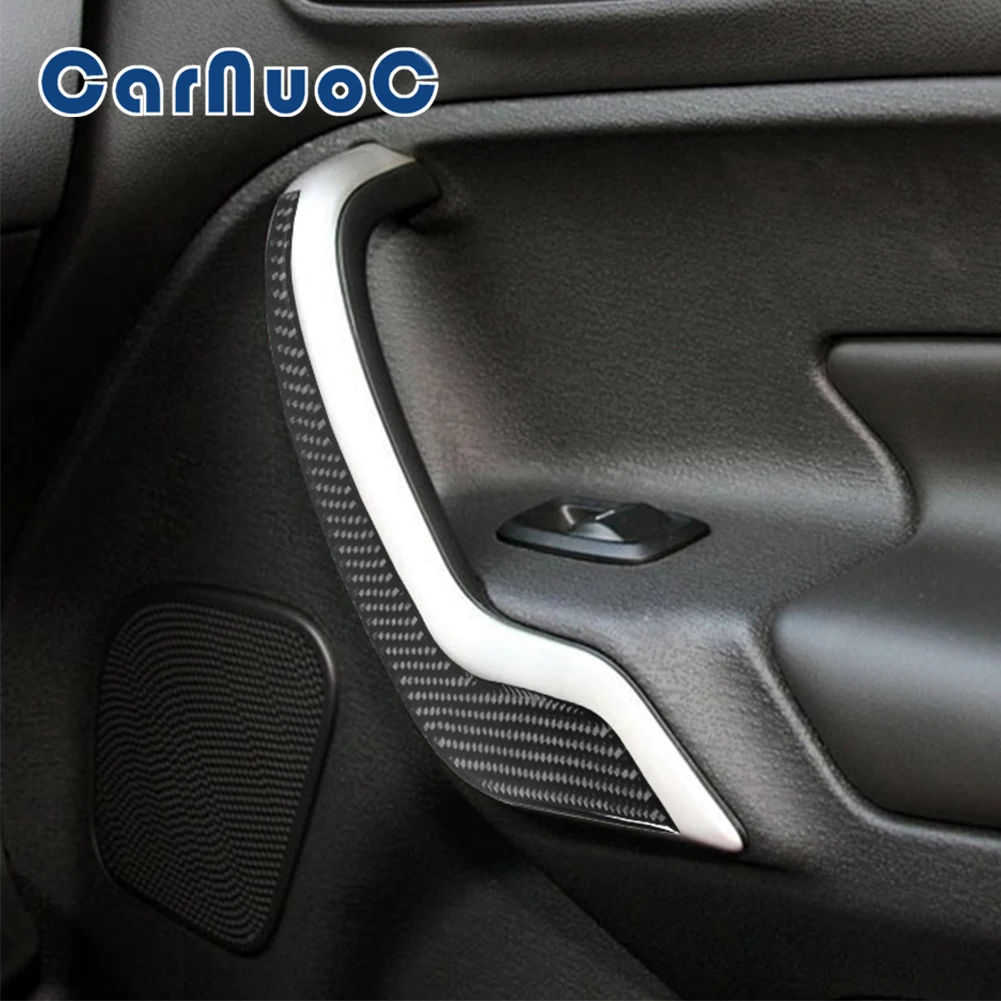 

For Ford Fiesta 2011-2015 Car Stickers Door Handle Decorative Strip Auto Accessories Carbon Fiber Material Interior Mouldings