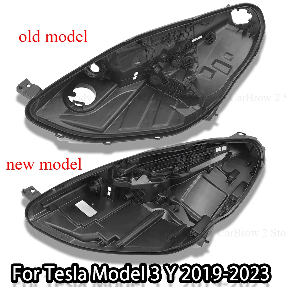 Headlamp Rear Plastic Base Shell Fit For Tesla Model 3 Y 2019-2023 Headlight Back Inner Housing For Lamp Assembly Restoration