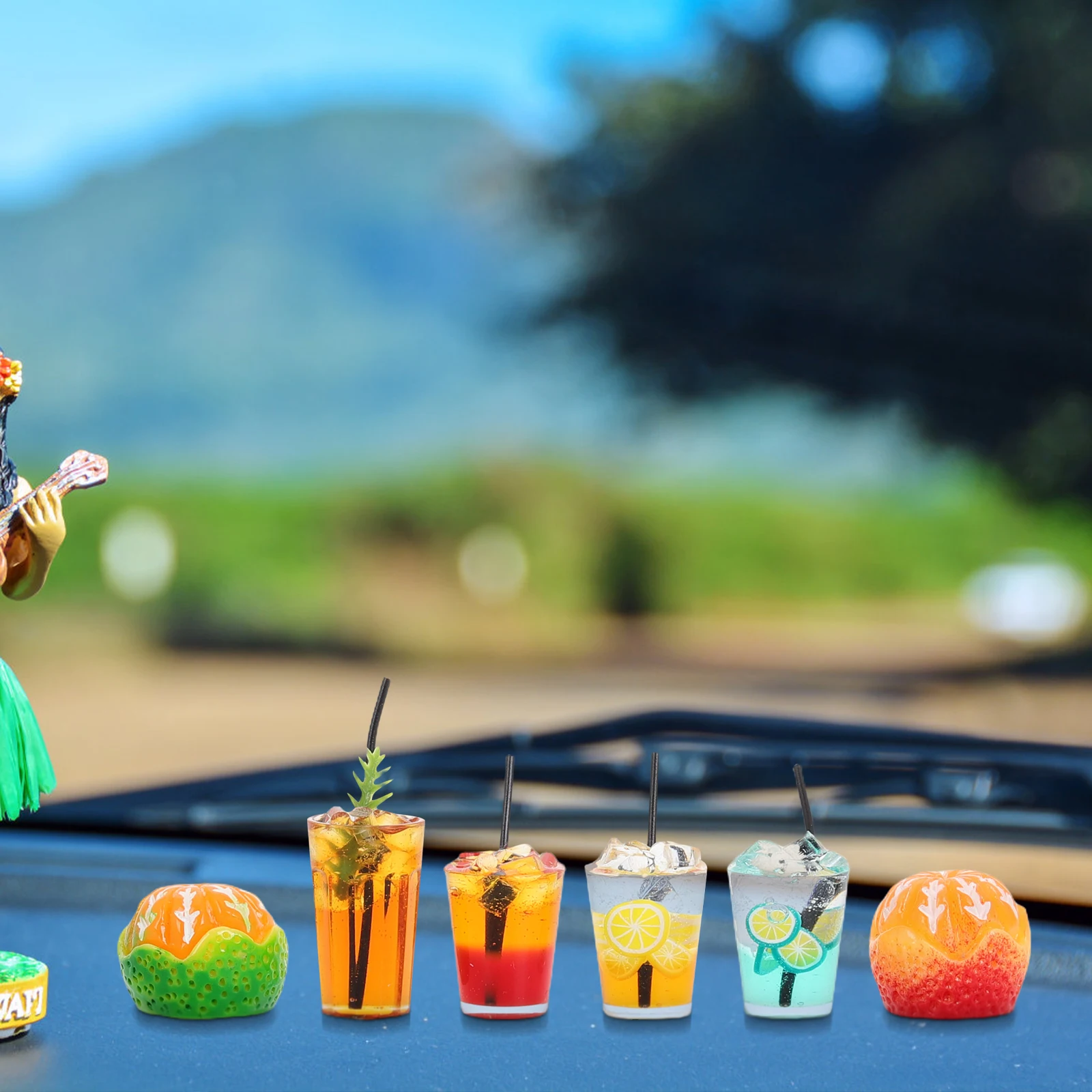 

Car naments Dashboard Decorations Durable Resin Cute Accessories Interior Model Dash Charms Easy Clean Warm Colors Stylish