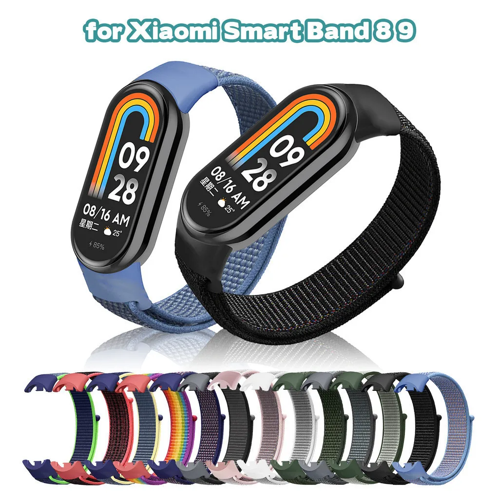 

Xiaomi Mi Band 9 8 Nylon Loop Strap NFC SmartWatch Wristband Replacement Sport for Miband 8 9 Bracelet