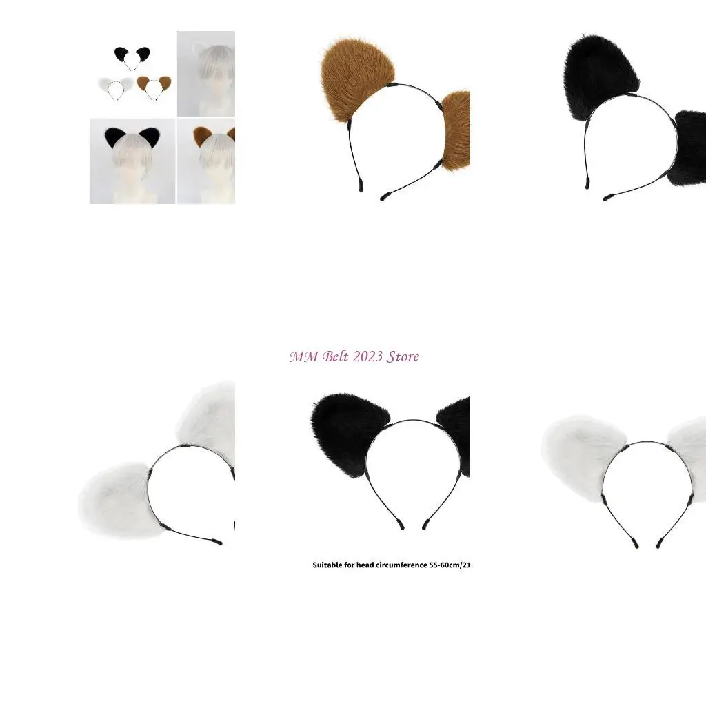 다양한 행사를위한 49me 트렌디 베어 귀 헤어 밴드 여행 및 이벤트에 적합한 부드럽고 편안한 헤어 액세서리