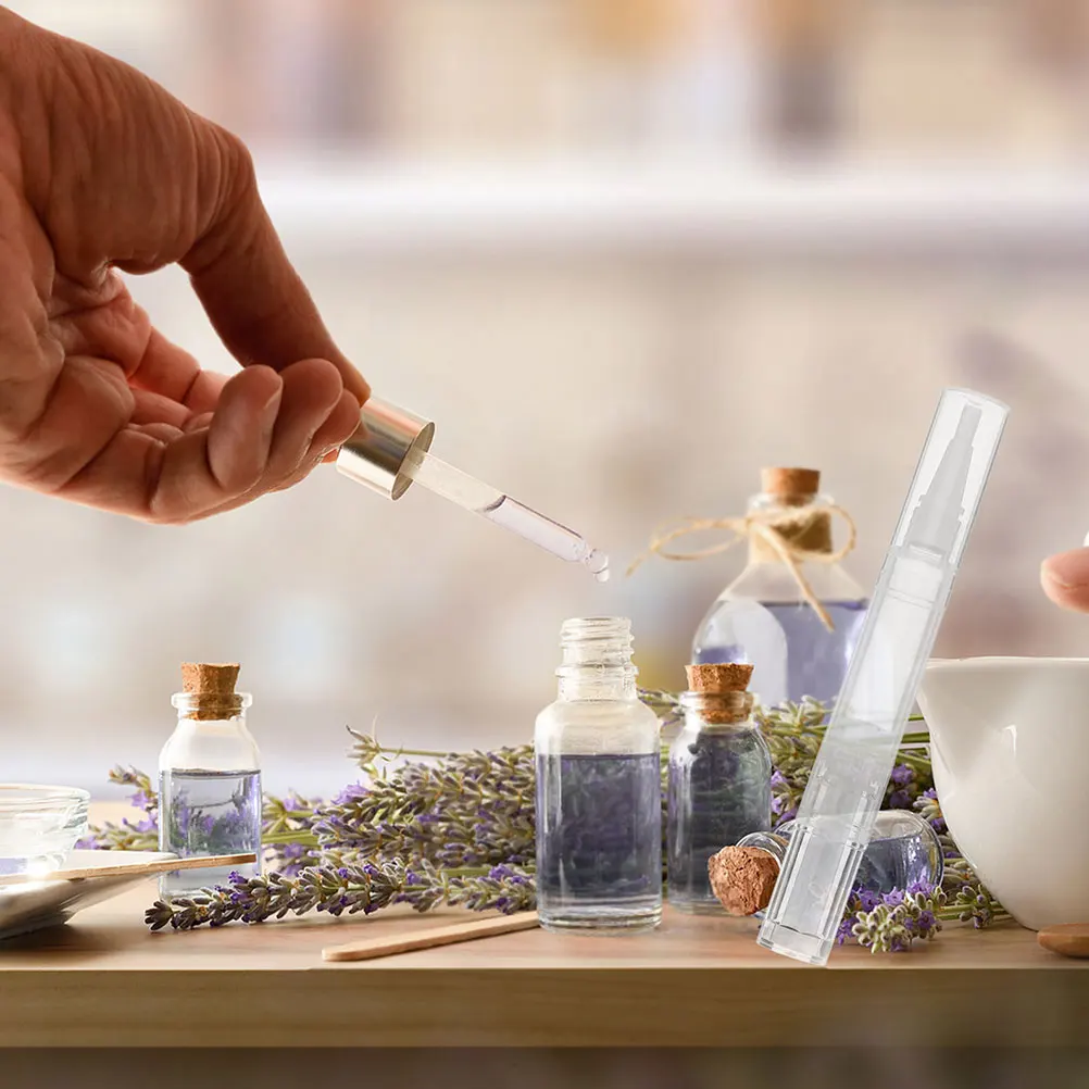 

5 шт., ручка для лака для ногтей, многоразовая, прозрачная, для масляной сыворотки для ногтей, тональная основа, долговечная, для домашнего использования в салоне, многофункциональная