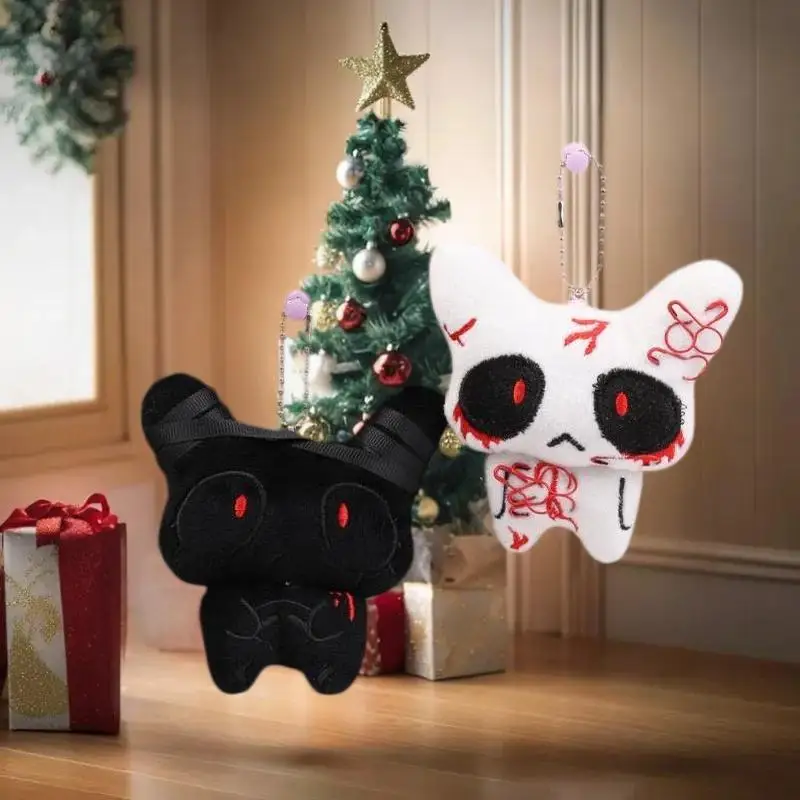 الموضة الإبداعية متعة لطيف Githic ضمادة أسود أبيض دبوس شبح دمية قلادة على ظهره الشنق هدايا مزخرفة #6