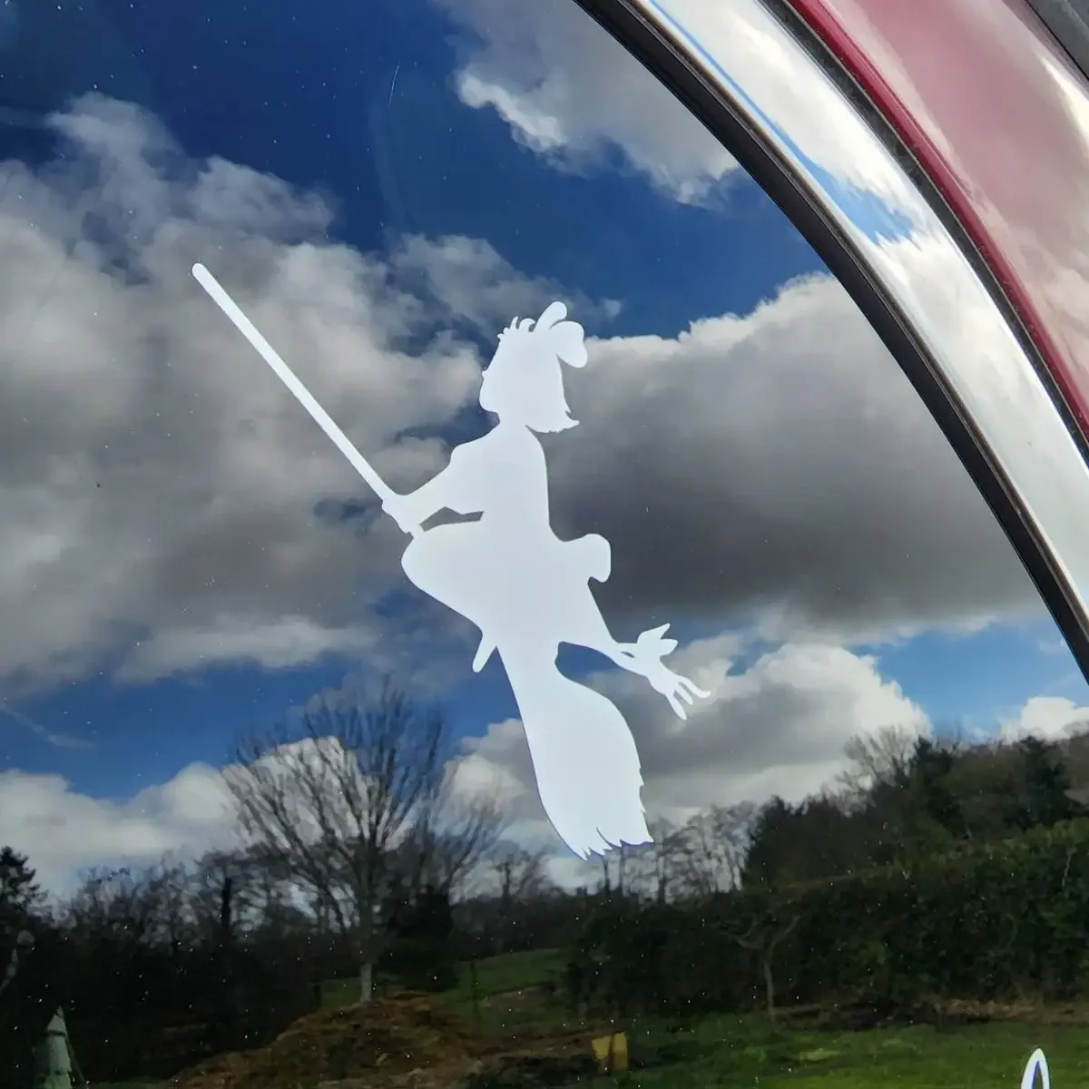 12CM Witch Fly Delivery KiKi - Vinyl Decal Sticker for Wall, Car, Bike, iPhone, iPad, Macbook, Laptop, Helmet