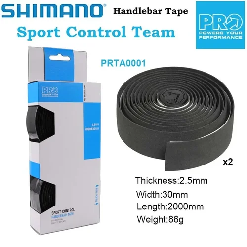 Imagen 2 del producto Shimano PRO Sport Control Team cinta para manillar de bicicleta, cinta EVA para manillar de bicicleta de carretera, accesorios genuinos para bicicleta