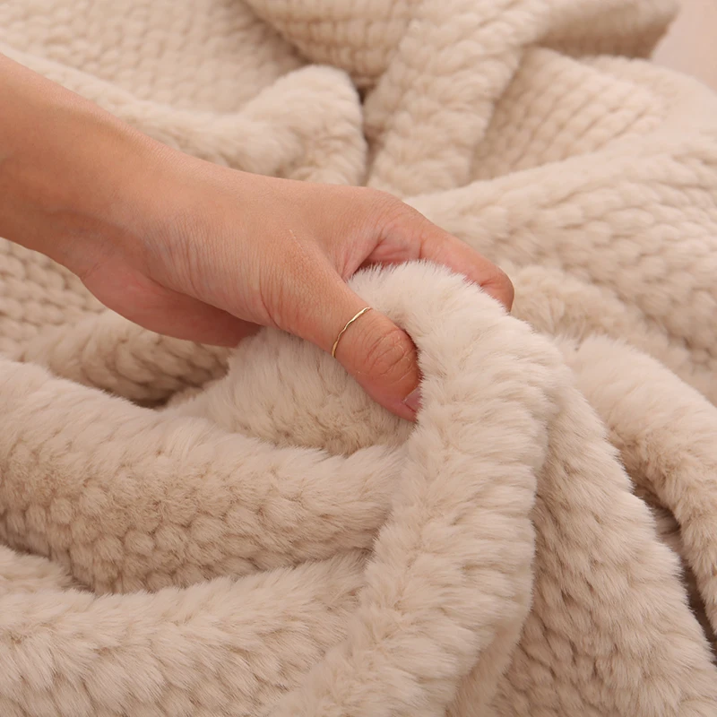 

Утолщенный мех кролика Рекс, ананас, решетчатая текстура, мех, плюшевая одежда «сделай сам», теплая искусственная плюшевая ткань, одежда, шарф, ткань «сделай сам»