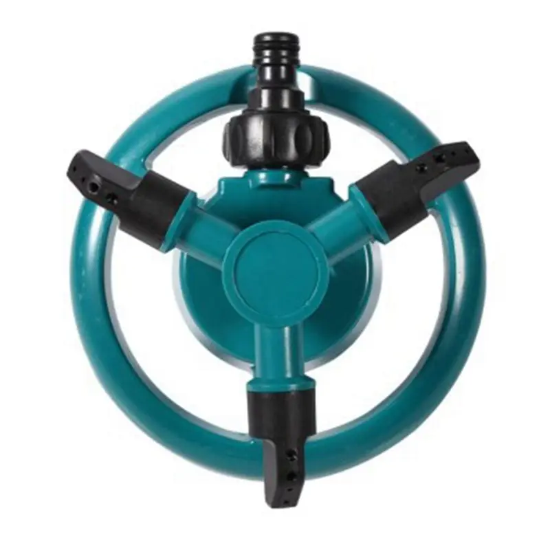 A19F-2X Garden Sprinklers Water Durable Rotary Three Nozzle Pipe Hose Sprinkler 360 Degree Automatic Rotating Water Sprinkler